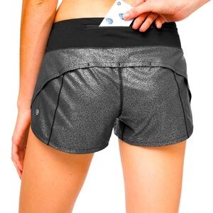 Lululemon Speed Up MR Short 4"
Lined Black metallic Athletic NWOT spring active